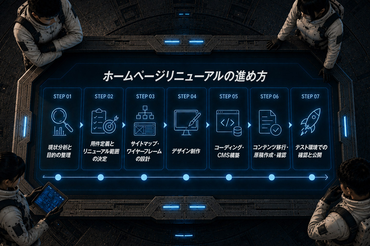 ホームページリニューアルの進め方|企画から公開までの7ステップ