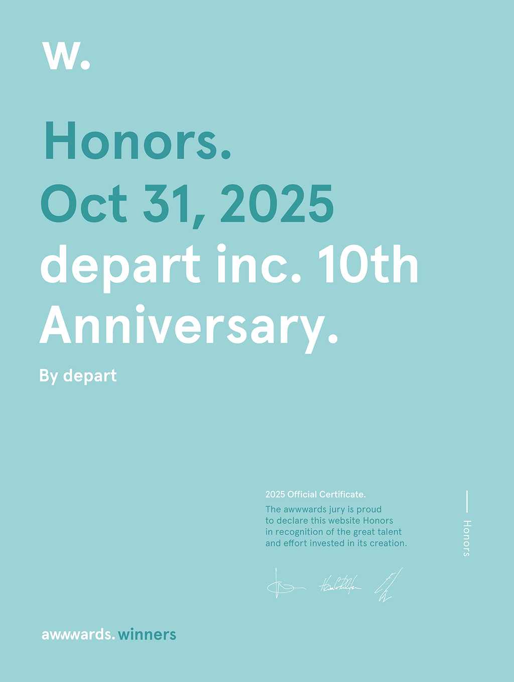 Awwwards - Honorable Mention